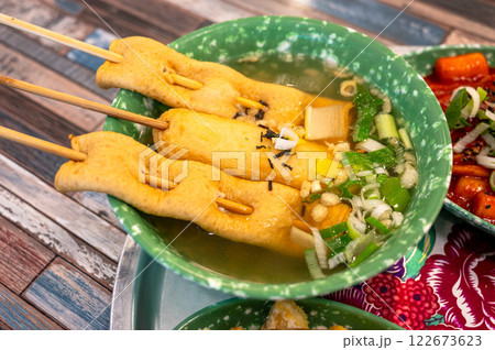 korean traditional street food. fish cake 122673623