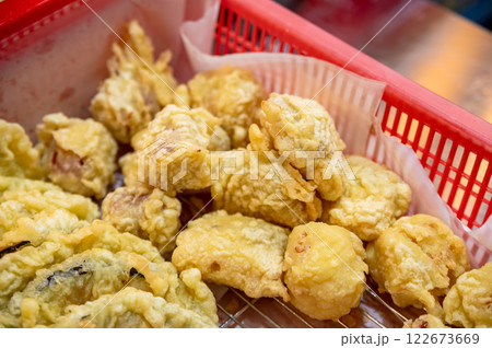 korean traditional street food. fried food korean traditional street food. fried food 122673669