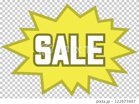 Eye-catching SALE advertising banner illustration material 122673987