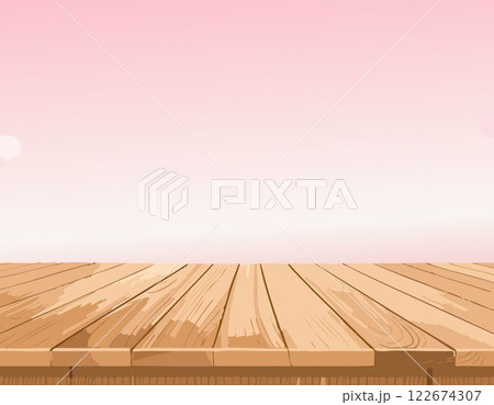 Empty wooden tabletop over pink background with copy space Empty wooden tabletop over pink background with copy space 122674307