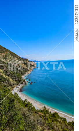 View of the coast of Budva from above. View of the coast of Budva from above. 122674313