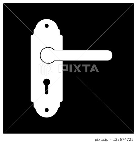 Door handle flat vector icon  design 122674723