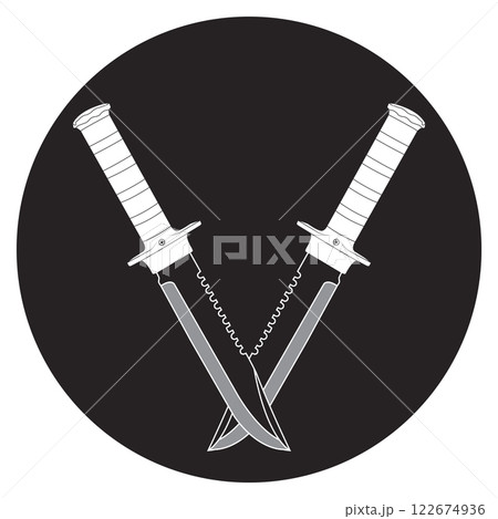 military knife icon symbol design military knife icon symbol design 122674936