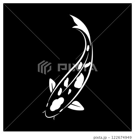 koi goldfish icon simple design 122674949