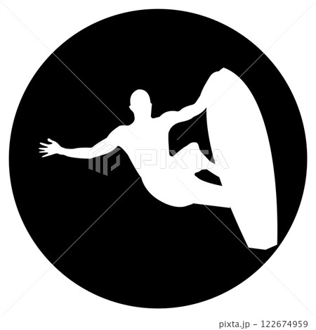surfing icon vector illustration surfing icon vector illustration 122674959