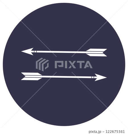 Arrow bow icon simple design 122675381