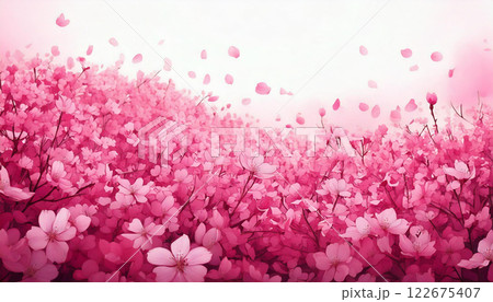 アルコールインクアート風アート/桜の花びら アルコールインクアート風アート/桜の花びら 122675407