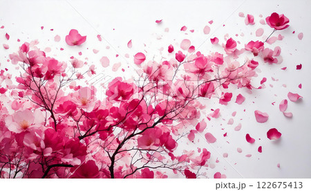 アルコールインクアート風アート/舞い散る桜 アルコールインクアート風アート/舞い散る桜 122675413