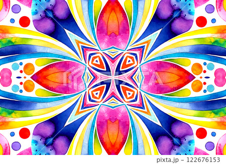 Bright background with abstract watercolor pattern 122676153