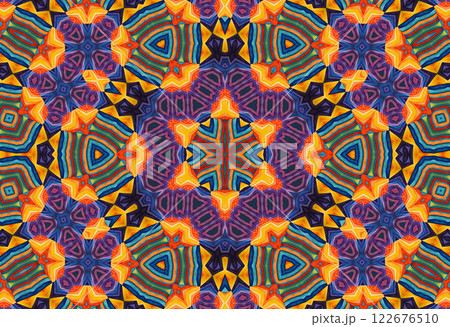 Bright kaleidoscopic background with abstract pattern 122676510