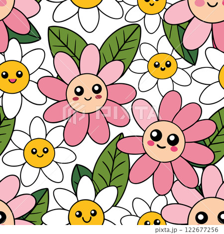 Wildflower Floral Seamless Pattern Vector for Textile, Wallpaper, and Packaging Design Illustration Wildflower Floral Seamless Pattern Vector for Textile, Wallpaper, and Packaging Design Illustration 122677256