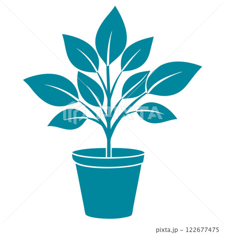 Detailed Plant Silhouette with Roots for Botanical Illustrations, Logos, and Eco-Friendly Design Projects Detailed Plant Silhouette with Roots for Botanical Illustrations, Logos, and Eco-Friendly Design Projects 122677475