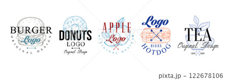 Food Logo and Label Original Design Template Vector Set Food Logo and Label Original Design Template Vector Set 122678106