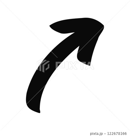 Hand drawn vector doodle arrow isolated on a white Hand drawn vector doodle arrow isolated on a white 122678166