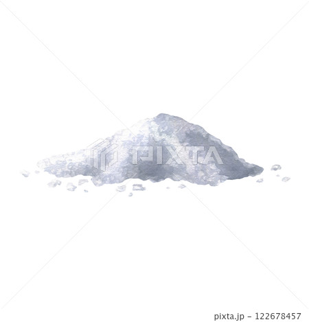 Sea salt scattered. Heap of table salt. Hand drawn watercolor isolated illustration of skin care product or cooking ingredient. Pile of body care scrub. Drawing of eco mineral cosmetic for spa design. Sea salt scattered. Heap of table salt. Hand drawn watercolor isolated illustration of skin care product or cooking ingredient. Pile of body care scrub. Drawing of eco mineral cosmetic for spa design. 122678457