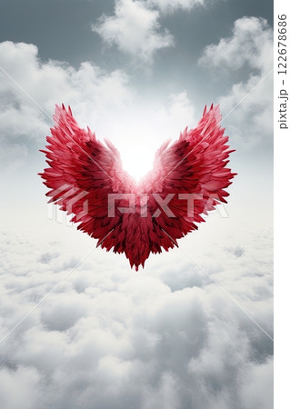 Angel wings in heaven. Ai generative Angel wings in heaven. Ai generative 122678686