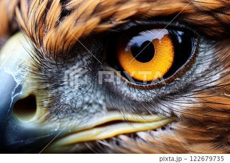 Bald Eagle eye closeup. Ai generative 122679735