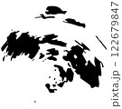 Simple and stylish fish with a black eye, depicted in a modern style, suitable for decorating children's rooms or toys 122679847