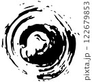 Cute green fish with a black eye, depicted in a modern style, suitable for creating logos, icons, or web design 122679853