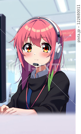 Cute Girl Call Center Operator Cute Girl Call Center Operator 122680011