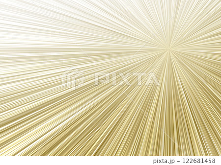 黄色の放射状の線　光の筋（背景素材）　明るい 122681458