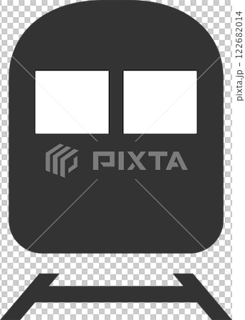 電車のモノクロベクターイラストアイコン 122682014