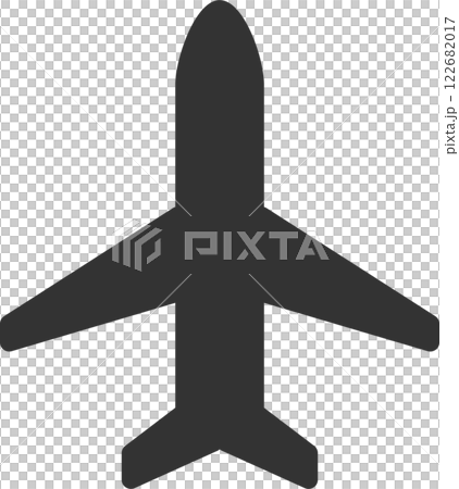 Monochrome vector illustration icon of airplane Monochrome vector illustration icon of airplane 122682017