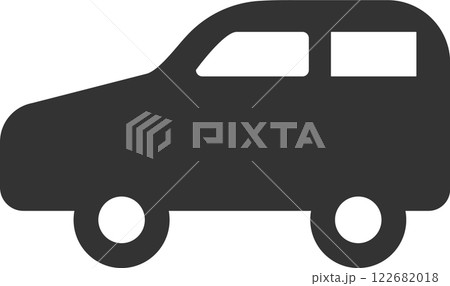 車のモノクロベクターイラストアイコン 車のモノクロベクターイラストアイコン 122682018
