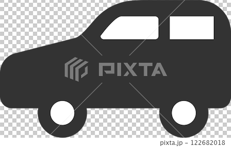 Car monochrome vector illustration icon Car monochrome vector illustration icon 122682018
