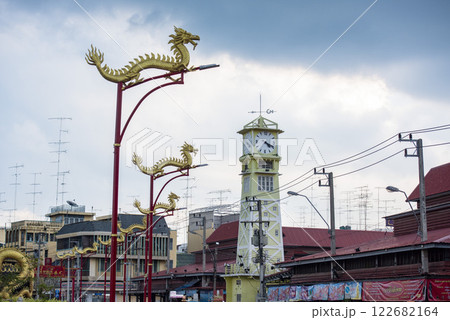 THAILAND RATCHABURI CITY OLD CLOCK TOWER THAILAND RATCHABURI CITY OLD CLOCK TOWER 122682164