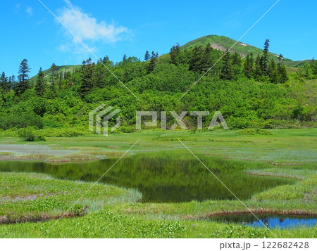 初秋の高谷池と火打山 122682428