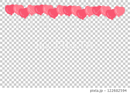 Heart-shaped balloon frame illustration 122682594