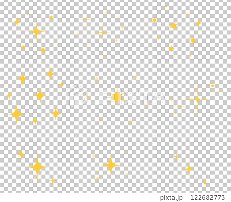 輝くキラキラのエフェクト、ピカピカ。 122682773
