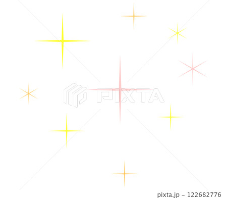 輝くキラキラのエフェクト、ピカピカ。 122682776