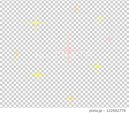輝くキラキラのエフェクト、ピカピカ。 122682776