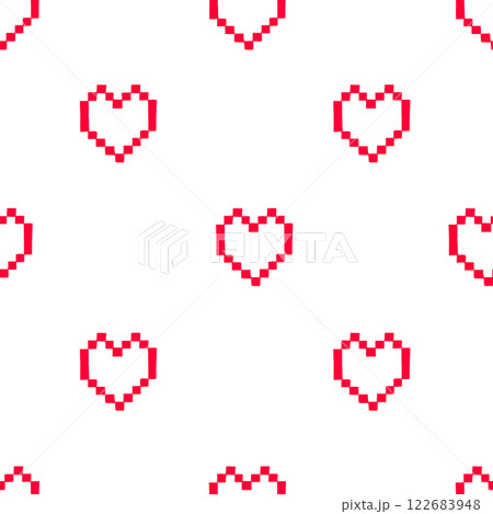 hand drawn hearts and love symbol for valentine day packages and gift wrapping. seamless pattern 122683948