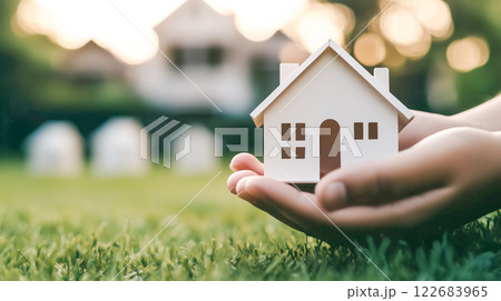 手頃な価格の住宅とコミュニティ開発、不動産投資の象徴的な表現 122683965