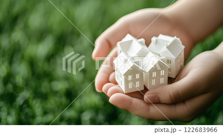 手頃な価格の住宅とコミュニティ開発、不動産投資の象徴的な表現 122683966