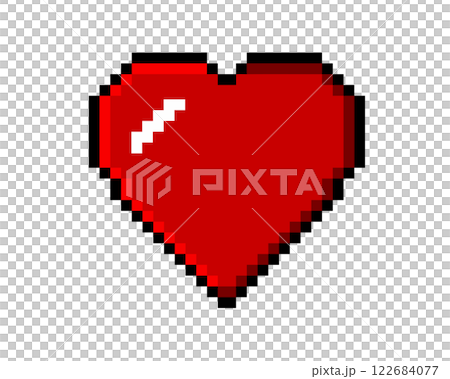 8 bits pixel art love red heart icon 8 bits pixel art love red heart icon 122684077