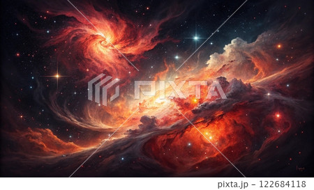 Cosmic Flames: The Fiery Heart of the Universe 122684118