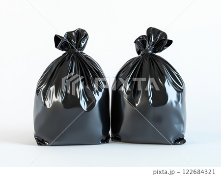 Trash bags isolated on white background isolated on white background. 122684321