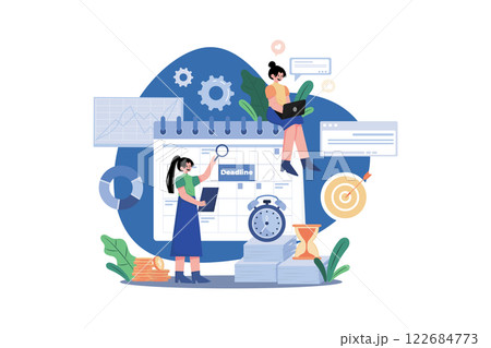 Business Team Managing Task Scheduleのイラスト素材 [122684773] - PIXTA