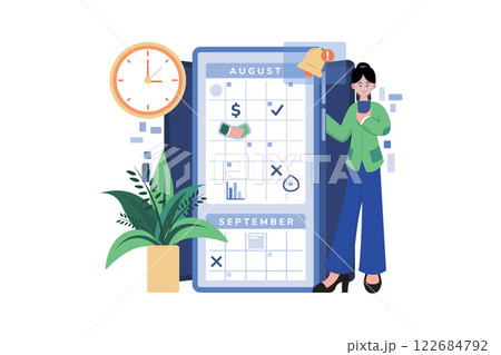 Businesswoman Checking Her Schedule Businesswoman Checking Her Schedule 122684792