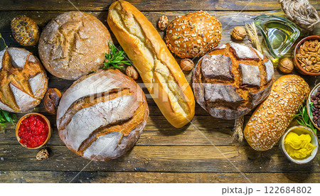 パンの盛り合わせ パンの盛り合わせ 122684802