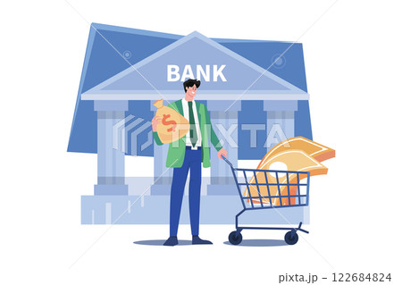 Man Getting A Loan From The Bank 122684824