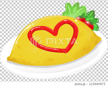 蛋包飯插畫心女僕咖啡廳 122684973