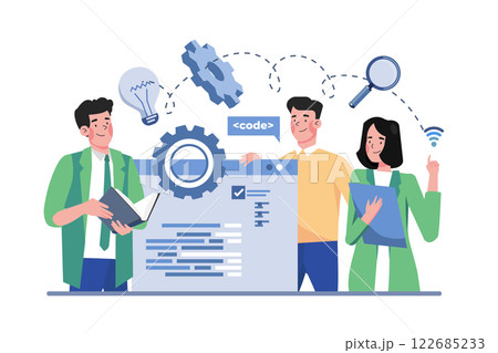 Business Task Management Illustration concept on white background 122685233