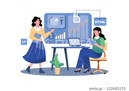 Business Problem Solving Illustration concept on white background Business Problem Solving Illustration concept on white background 122685235