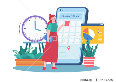 Woman Looking At The Appointment 122685280