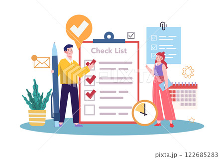 Business Schedule Management Illustration concept on white background 122685283